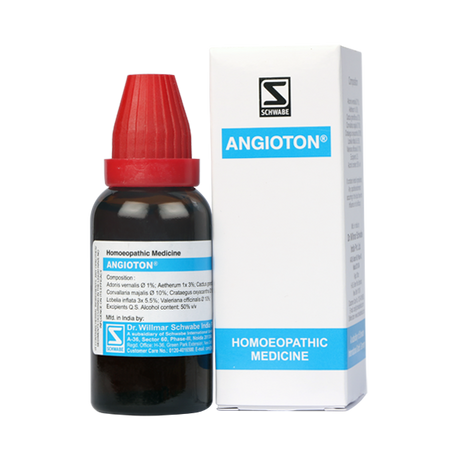 Schwabe Angioton homeopathy Hypotension drops for dizziness, blurred vision.