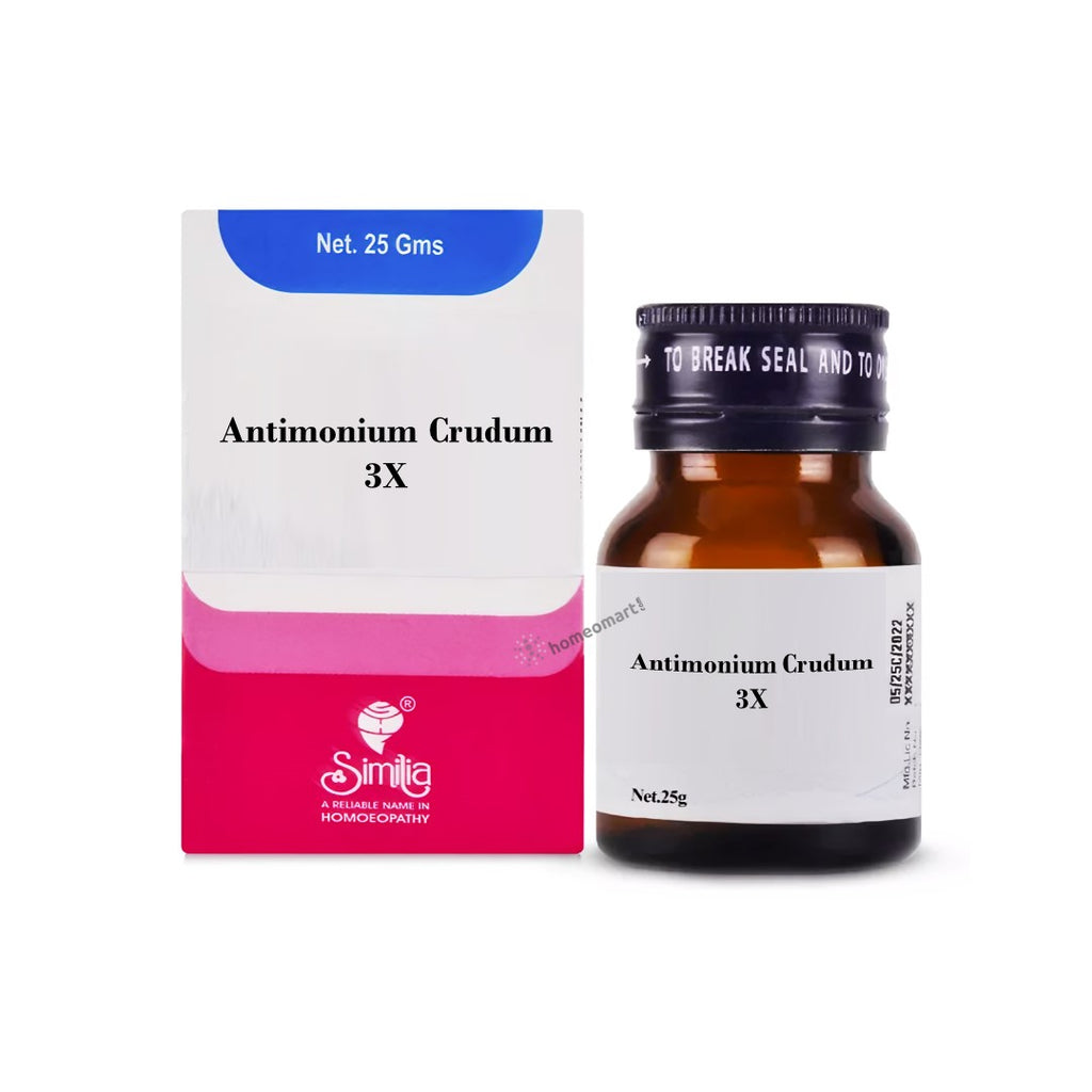 Antimonium Crudum 3X, 6X Homeopathy Trituration tablets