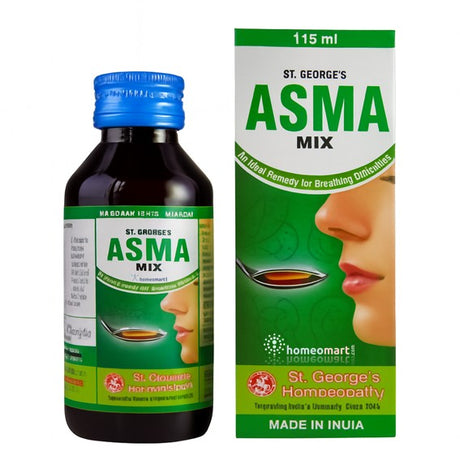 St. George's Asma Mix bottle and packaging on a white background