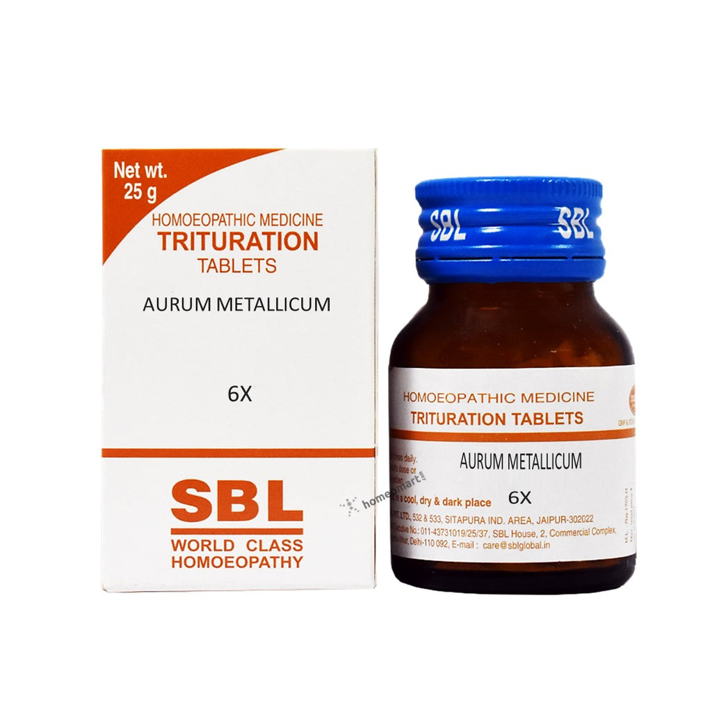 SBL Aurum Metallicum 6x Homeopathy Trituration Tablets