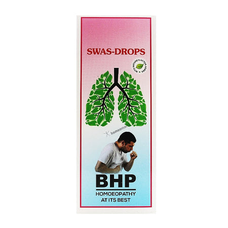 Non-steroidal Swas Drops ease asthma, spasmodic cough, and breathlessness. Clinically tested homeopathic formula with herbs like Ipecac, Justicia & Grindelia.
