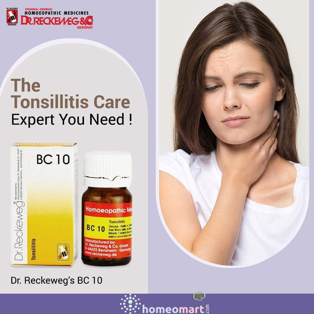 Tonsillitis medication homeopathy BC10 tablets