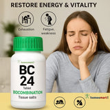 Bio-Combination 24 (BC 24) is a homeopathic health tonic designed to restore energy, vitality, and overall well-being. This formula helps the body combat day-to-day stress, muscle weakness, and nervous exhaustion, making it an ideal choice for individuals seeking instant and sustained energy for a healthier and longer life.