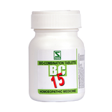 Schwabe Biocombination 15 (BC15) tablets for Menstrual Trouble, Irregular periods 20 Gms Pack