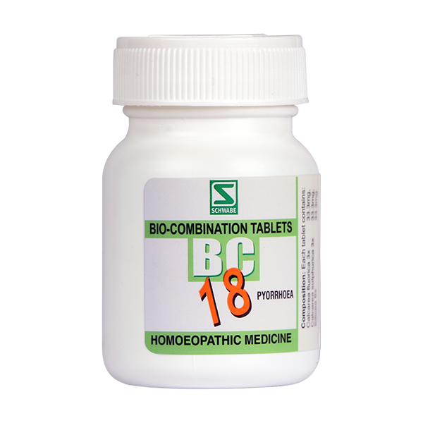 Schwabe Biocombination BC18 Tablets for Pyorrhoea, Bleeding Gums 20 Gms Pack