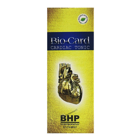 BHP Bio Card Drops, BHP Bio Card tonic, homeopathic cardiac tonic, heart weakness homeopathy, remedy for palpitations homeopathy, natural heart tonic drops, homeopathy for high blood pressure, drops for irregular heartbeat, cardiac dyspnea homeopathic medicine,