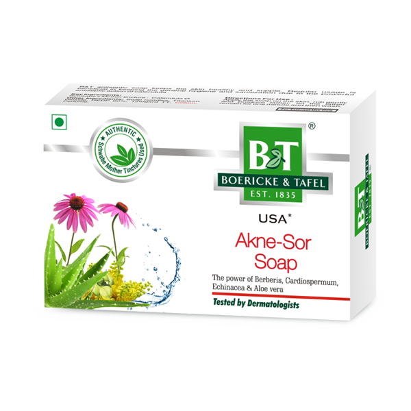 B&T Akne Sor Soap for Clear Skin with Berberis, Cardiospermum, Echinacea & Aloe vera