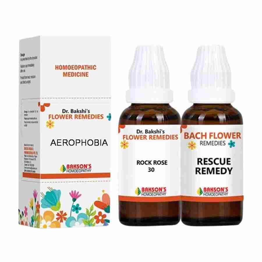 Bakson Bach Flower Remedy Mix for Aerophobia: Rock Rose & Rescue