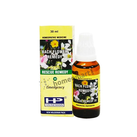 Hahnemann Bach Flower Rescue Remedy for Shock, Trauma, Emergency