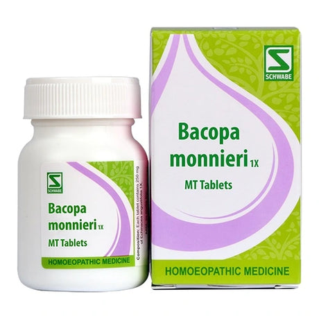 Homeopathic Bacopa Monnieri 1X boosts memory, reduces stress & supports brain health. Ideal for students, seniors & mental fatigue relief. Safe & effective.
