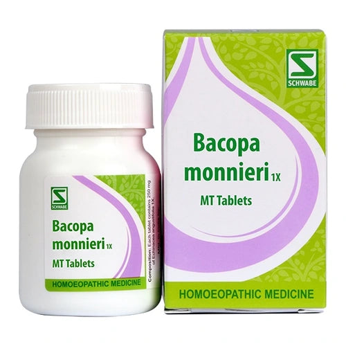 Homeopathic Bacopa Monnieri 1X boosts memory, reduces stress & supports brain health. Ideal for students, seniors & mental fatigue relief. Safe & effective.