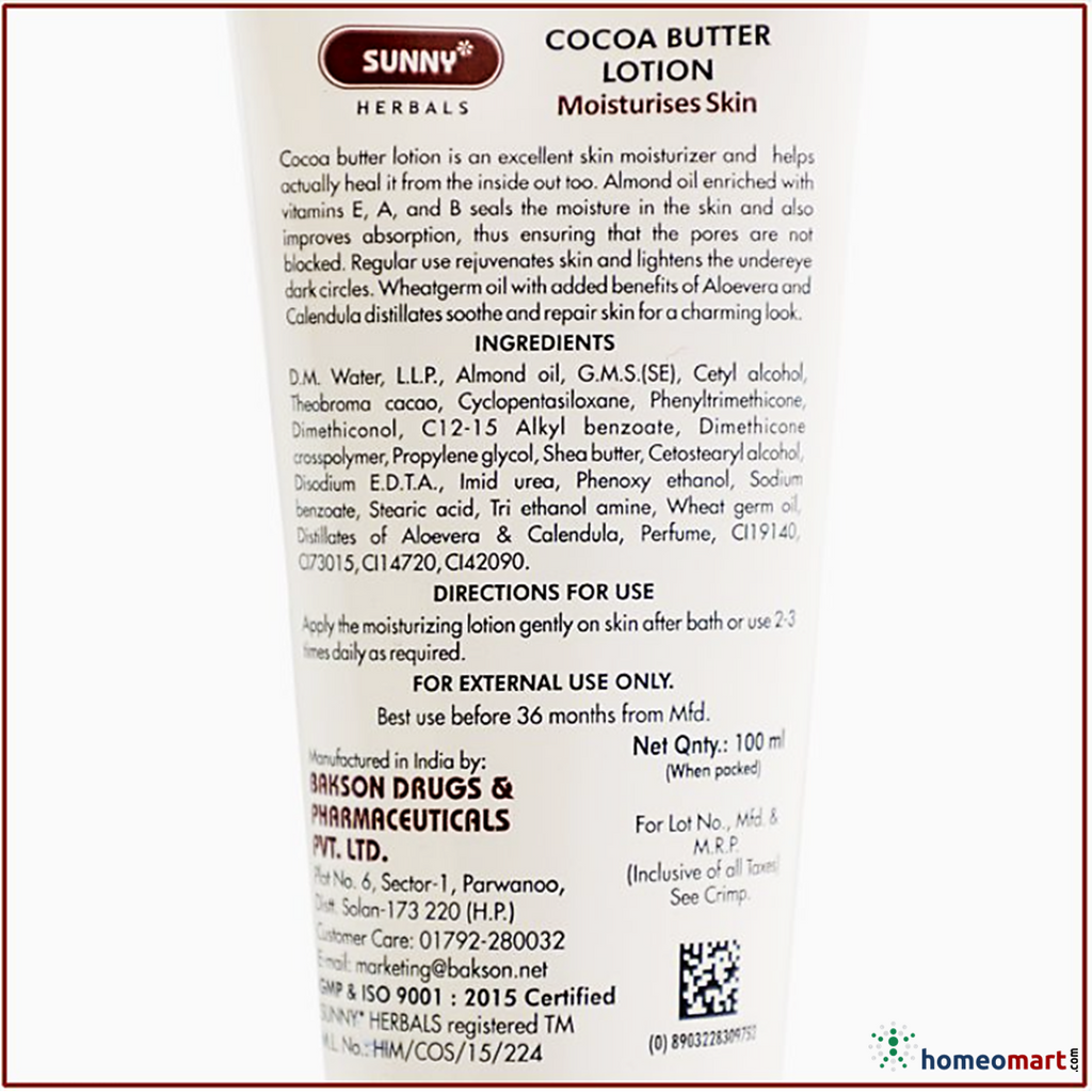 Bakson Sunny Cocoa Butter Lotion - Silky Smooth Skin Care