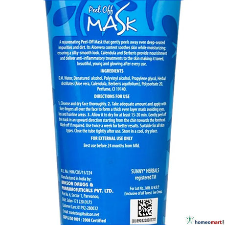 Bakson's Sunny Peel Off Mask - Banish Acne, Blackheads, and Oily Skin