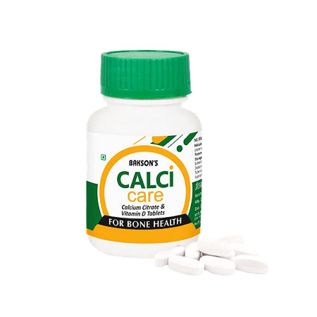 Support bone strength, muscle health & immunity with Bakson Calci Care. Features Calcium Citrate & plant-based Vitamin D3 for superior absorption & safety.

