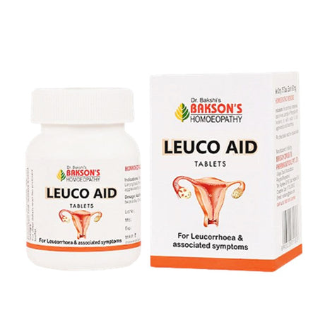 Buy Bakson Leuco Aid Tablets for leucorrhoea, delayed menses, itching & pelvic pain. Safe homeopathic remedy for female reproductive health.
