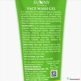 label for face wash gel