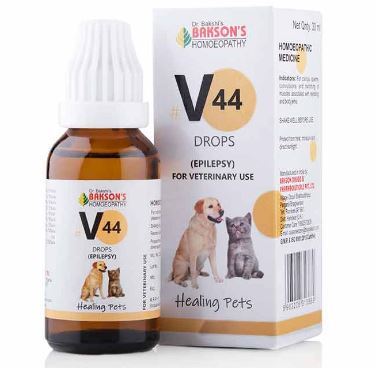 Bakson Veterinary V44 Drops, Bakson V44 Drops, veterinary homeopathy medicine, homeopathic medicine for pets, pet nerve support drops, homeopathic nervous system support for pets, pet muscle twitching remedy, veterinary nerve tonic,