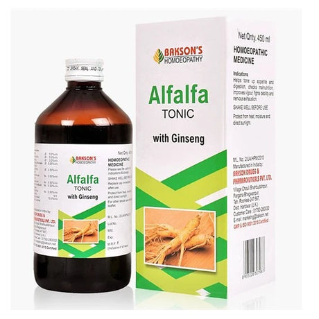 Boost energy, fight fatigue, and recover faster with Bakson's Alfalfa Tonic. Enriched with Ginseng