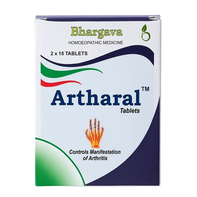 Box of Bhargava Artharal Tablets on a white background