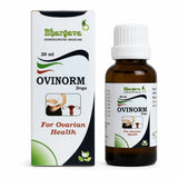 Bhargava Ovinorm drops packaging with bottle on a white background