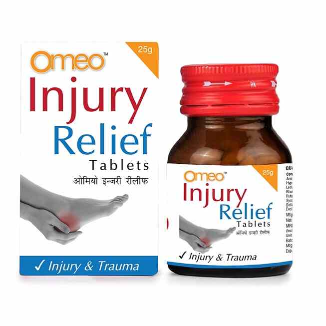 Bjain Omeo Injury Relief Tablets — Homeopathic Remedy for Sprain, Strain & Trauma
