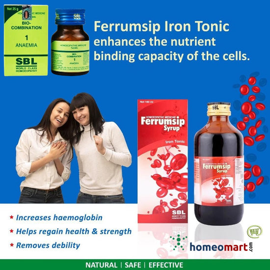 Regain strength and vitality with SBL Biocombination No.1—a natural homeopathic remedy to boost hemoglobin, fight anemia, and reduce fatigue