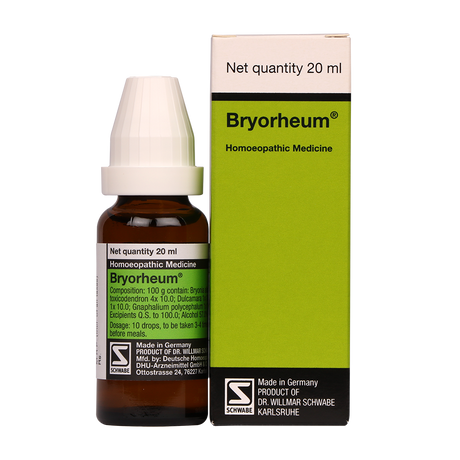 Schwabe German Bryorheum Drops for Rheumatism, Swelling & Joint Pain