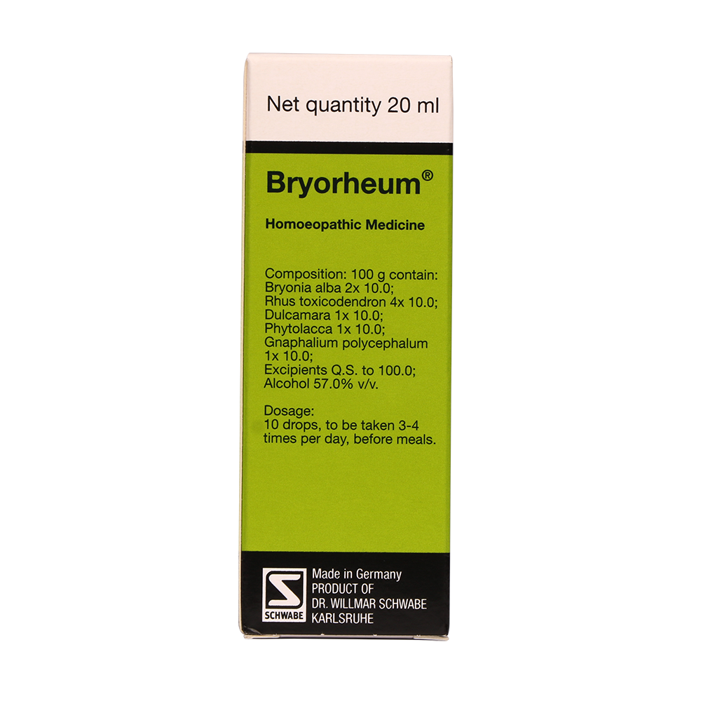 Schwabe German Bryorheum Drops for Rheumatism, Swelling & Joint Pain
