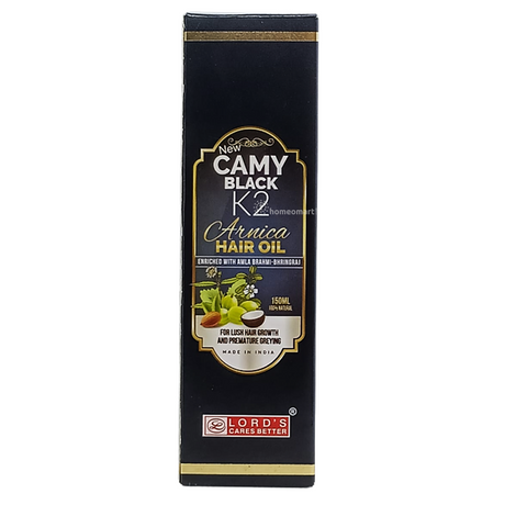 Lords Camy Black K2 Arnica Hair Oil. Dandruff, Hairfall