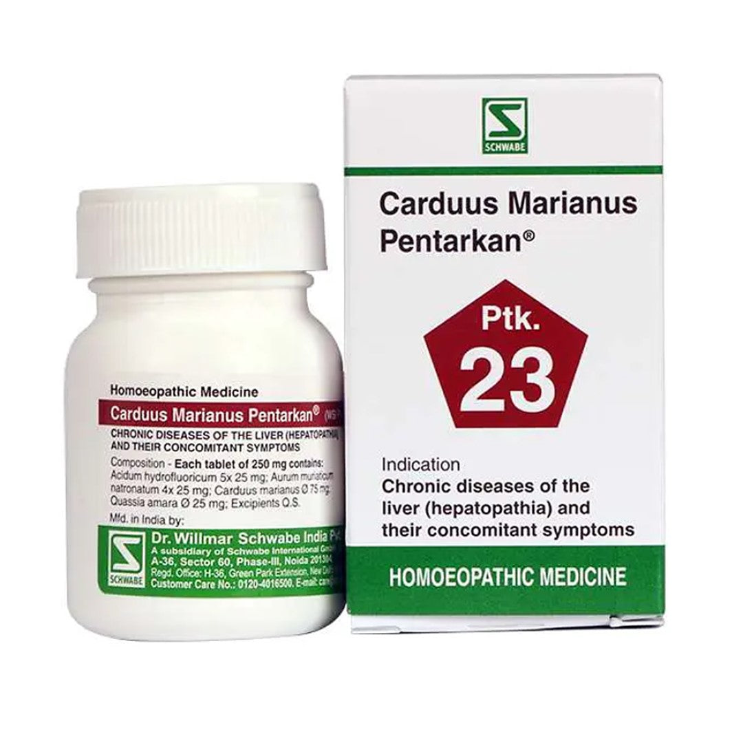 Schwabe Carduus Marianus Pentarkan tablets for Liver Diseases.