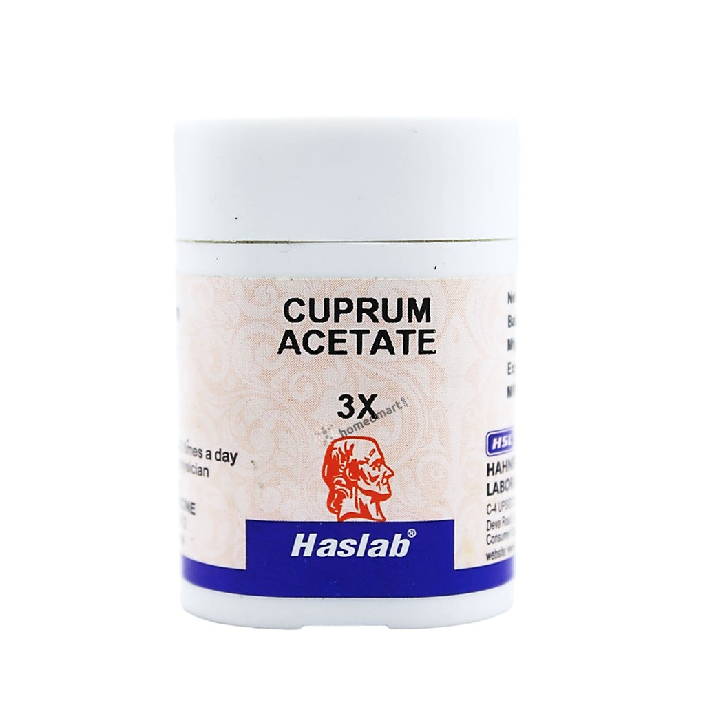 Haslab Cuprum Acetate 3X for Neuralgia and Spasmodic Pains