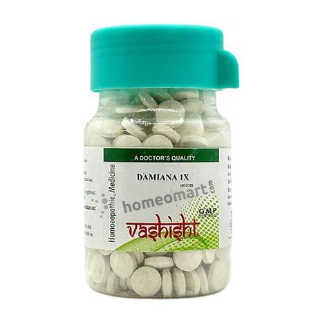 জীবনীশক্তির জন্য Vashisht Damiana 1X হোমিওপ্যাথি ট্যাবলেট