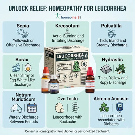 homeopathic remedies for vaginal discharge, Sepia 30, Kreosotum 200, Pulsatilla 30, Borax 3X, Alumina 30, Hydrastis 30, Natrum Muriaticum 30, Ova Tosta 3X, Abroma Augusta 30, Leuco Aid tablets, Pelvi Aid tablets, homeopathy for vaginal itching, homeopathy for vaginal burning, homeopathy for abnormal vaginal discharge, symptom based homeopathy, women health homeopathy, homeopathic medicines for women, leucorrhoea treatment, white discharge treatment, vaginal discharge remedies
