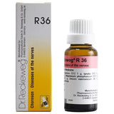 Dr. Reckeweg R36 bottle and packaging on a white background