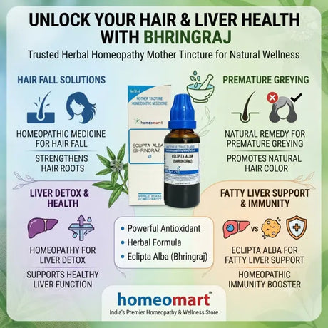 Eclipta Alba, Bhringraj, Mother Tincture, Homeopathy, Hair Growth, Hair Fall, Premature Greying, Healthy Hair, Liver Health, Liver Detox, Fatty Liver Support, Immunity, Digestive Health, Appetite Support