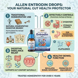 natural digestive support drops, diarrhea relief homeopathy, amoebic dysentery homeopathic medicine, digestive wellness drops, homeopathy for stomach upset, Entrodin benefits, homeopathic drops for loss of appetite, natural remedy for enteralgia, Allen digestive drops