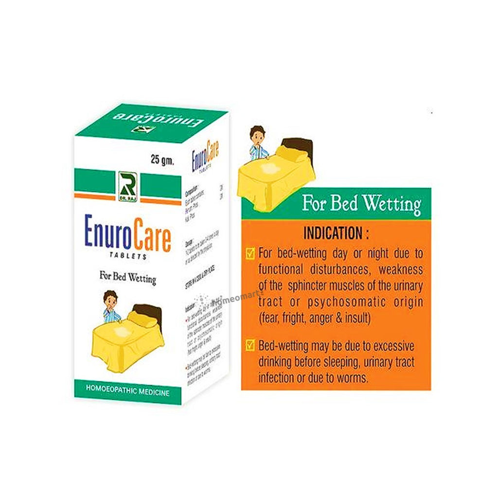 Dr. Raj Enuro Care Tablet: Homeopathic Solution for Bed Wetting Prevention