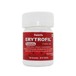 A bottle of Fourrts Erytrofil Tablets with a label indicating it contains 30 tablets for internal use.