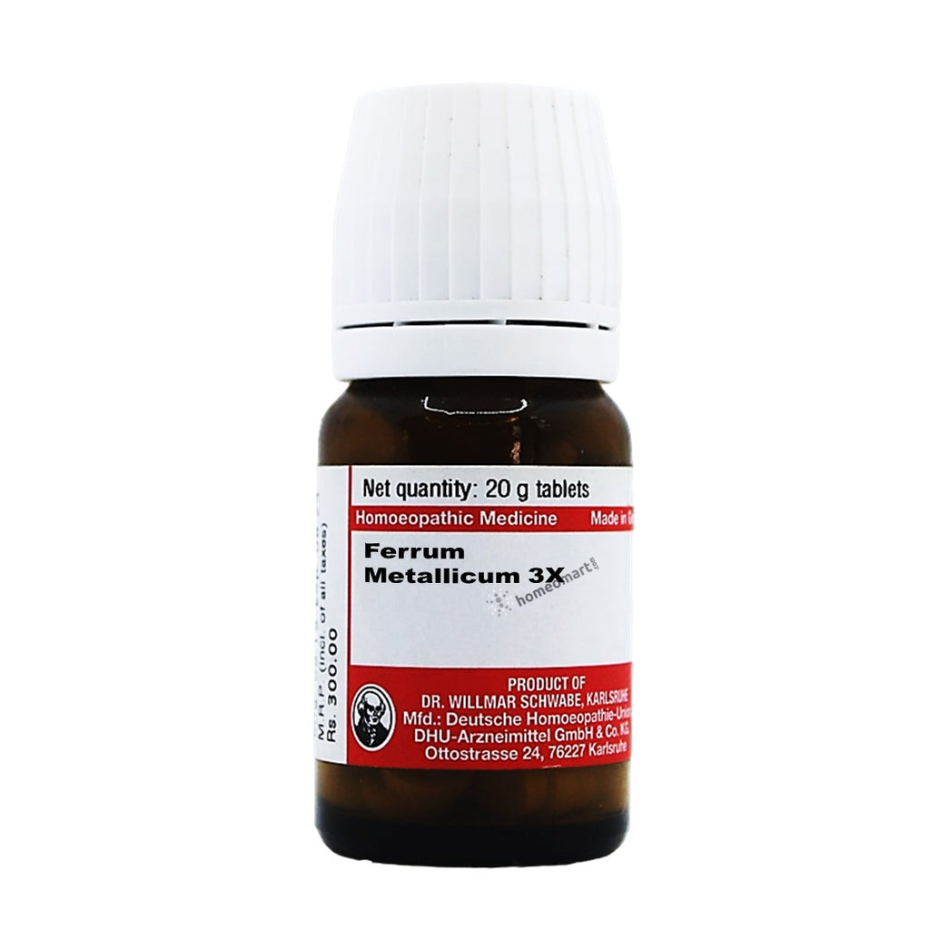 WSG Ferrum Metallicum 3X Homeopathy Trituration Tablets