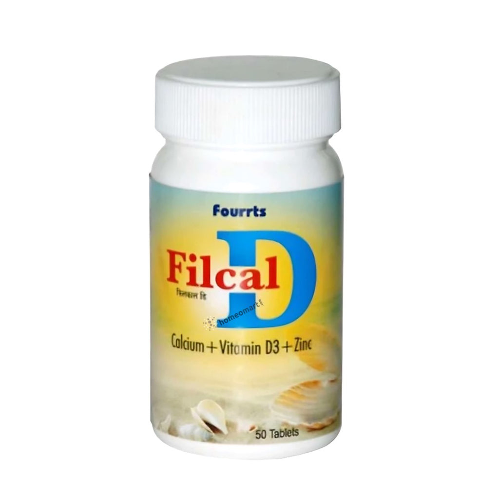 Homeopathy multi vitamin tablet Fourrts Filcal D Calium, Vitamin D3 and Zinc Tablets,