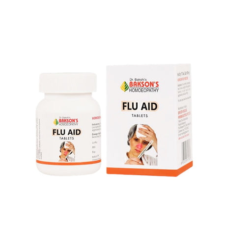 Bakson Flu Aid Tablet for flu, sneezing, runny nose, chilliness, headache