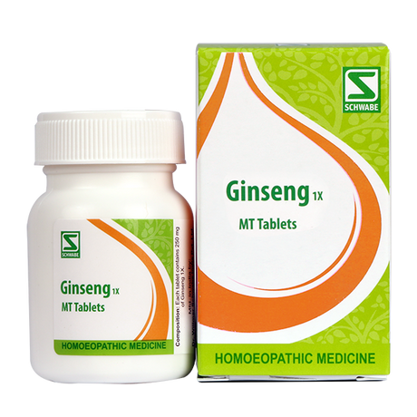 Schwabe Ginseng 1X Tablets, Stress, B.P, Lower Lipids, Glucose levels