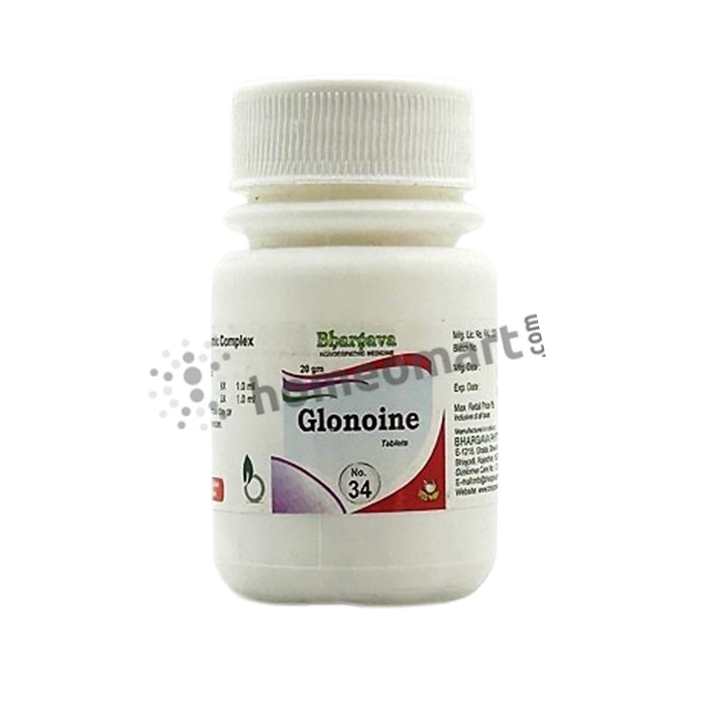 Bhargava Glonoine tablets, Physical exhaustion, congestive headaches 20gm