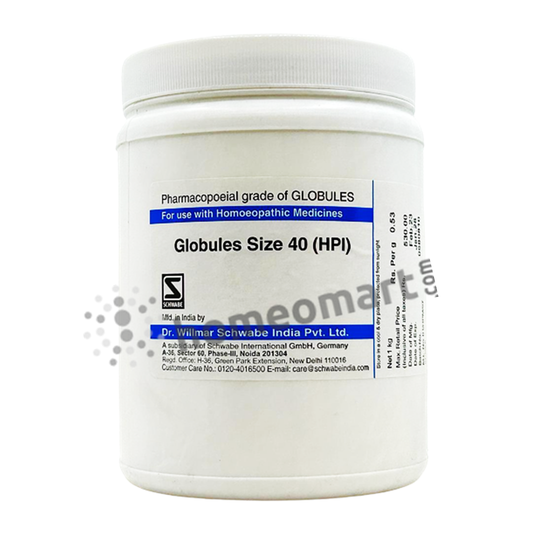 Homeopathy Globules size 40