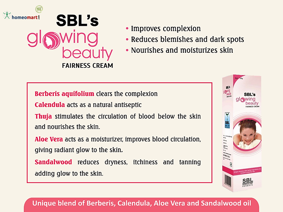 Glowing beauty fairness cream with calendula & thuja benefits