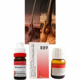 Two bottles of Wiesbaden 30 and R89 with a box in the background