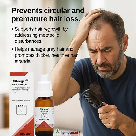 Homeopathy hair loss drops Prevents circular and premature hair loss