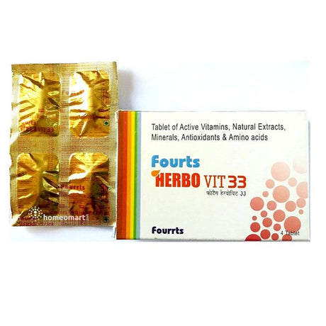 Fourts Herbo Vit 33 supplement packaging on a white background