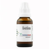 Bottle of Absinthium with Homeomart label on a white background
