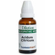Homeomart Acidum Citricum homeopathy dilution
